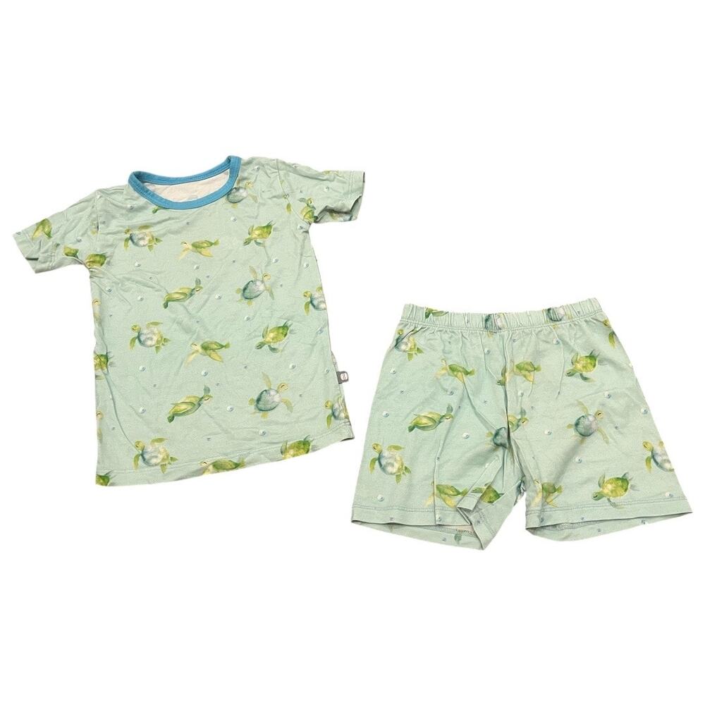 Macaron + Me Sea Turtle Shorts Bamboo Pajama Set Size 18-24m